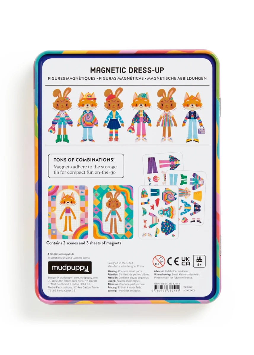 Rainbow Fashion Magnetic Dress-Up Play Set - Image 2