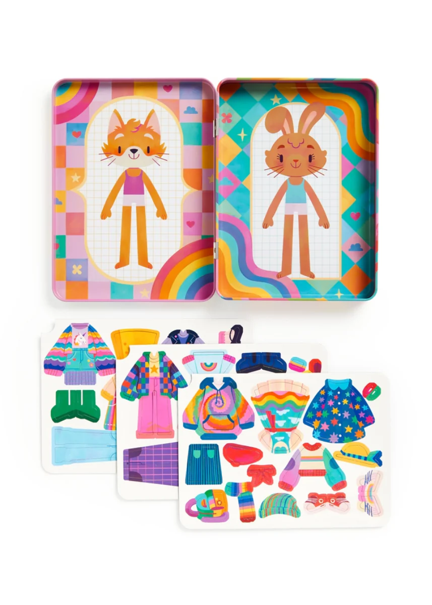 Rainbow Fashion Magnetic Dress-Up Play Set - Image 3