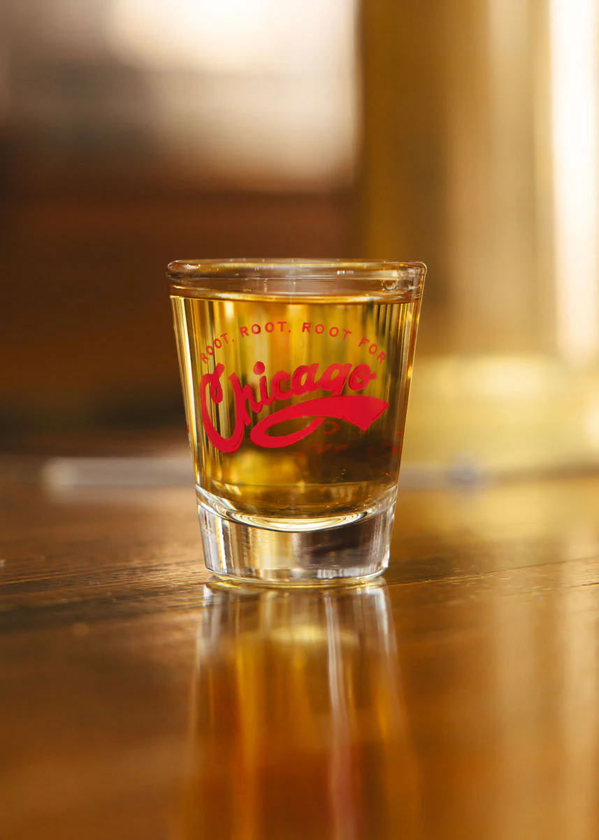 Root, Root, Root For Chicago Shot Glass - Image 2