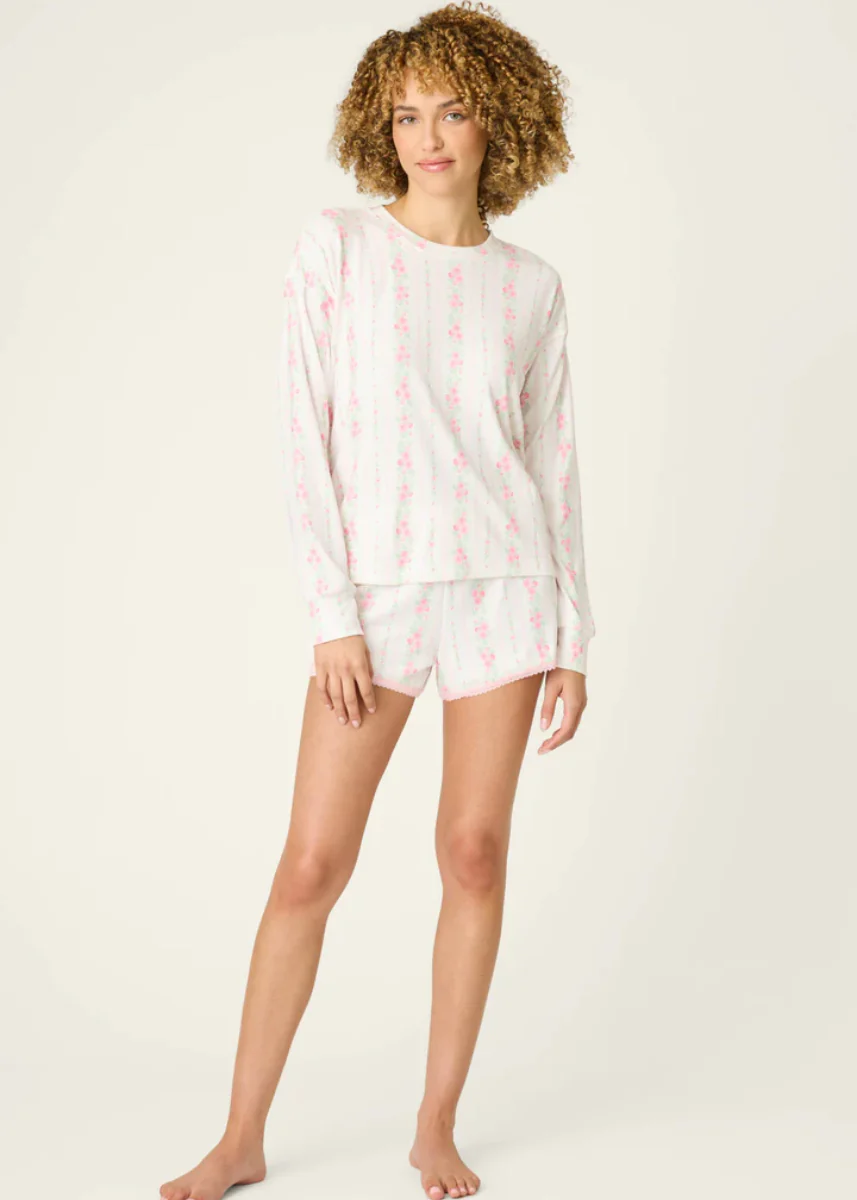 Roses Are Pink Long Sleeve - Ivory - Image 3