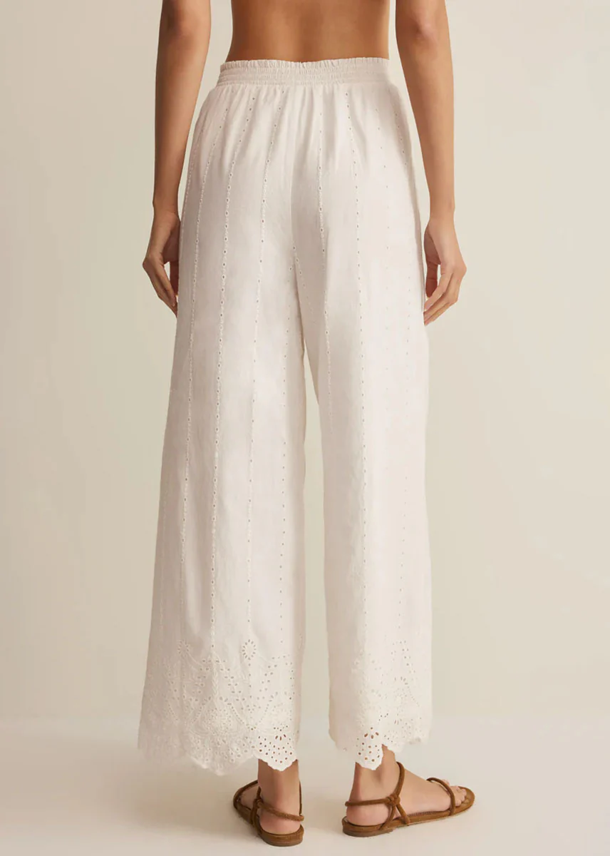 Sea Esta Embroidered Pant - White - Image 2