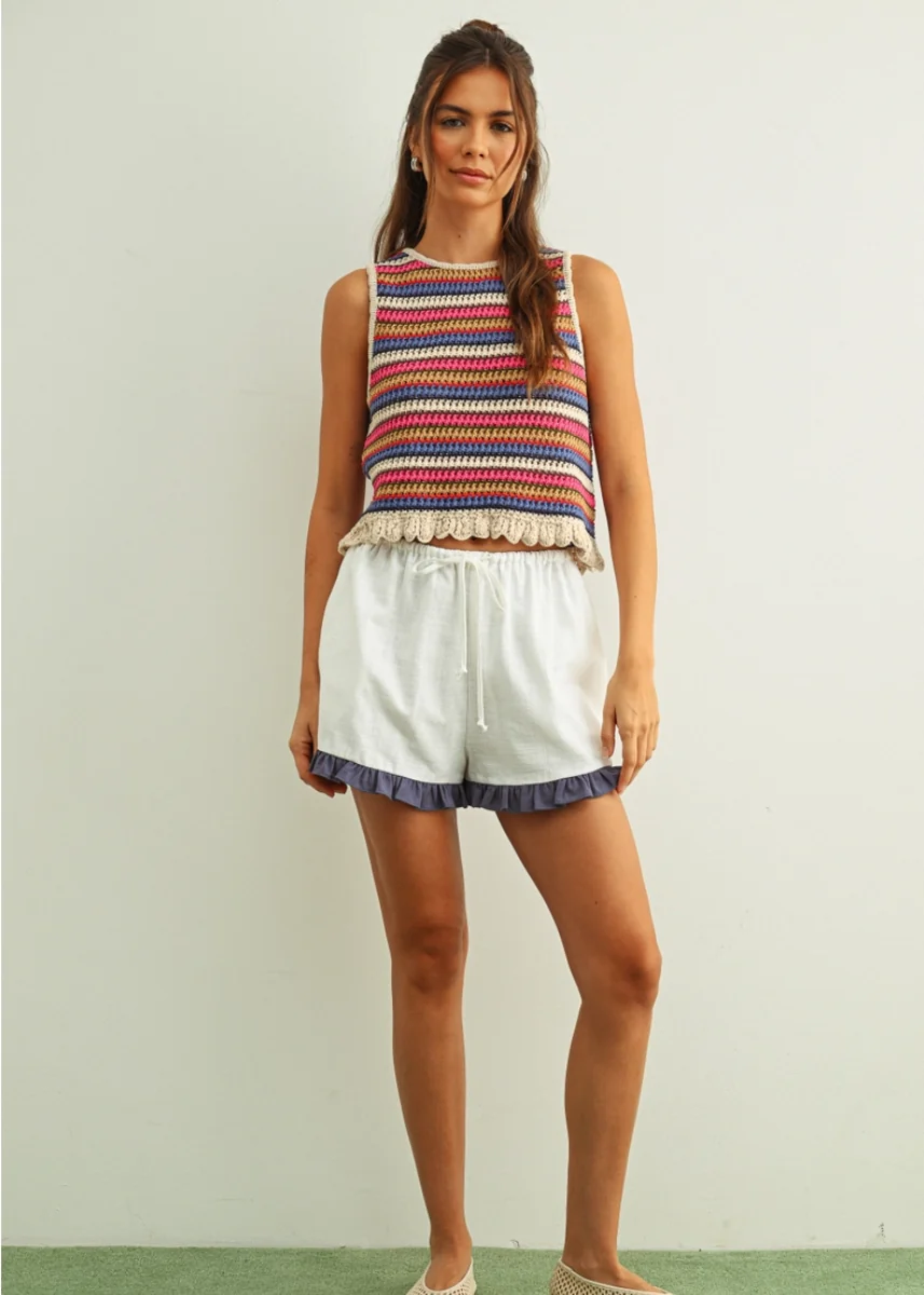 Selena Colorful Sleeveless Top - Image 4