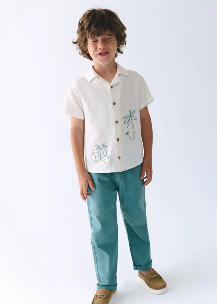 Shane Linen Jogger Pant - Seaweed - Image 2
