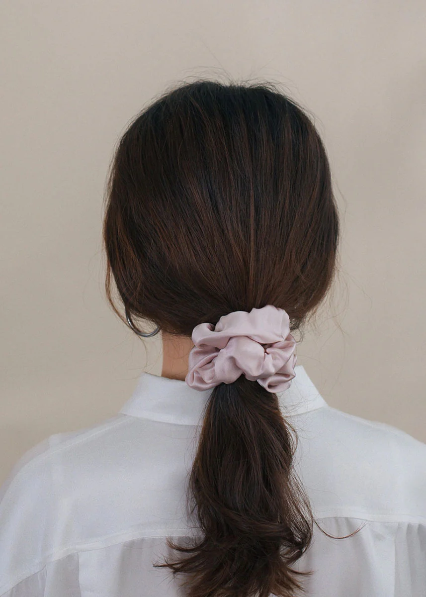 Silken Hair Scrunchie - Pale Rose - Image 2