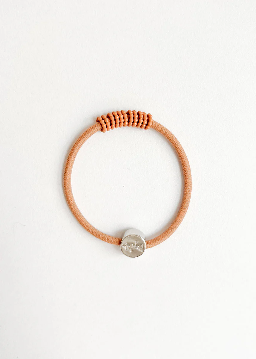 Single Enamel Hair Tie Bracelet - Shaker Sand Dollar - Image 2