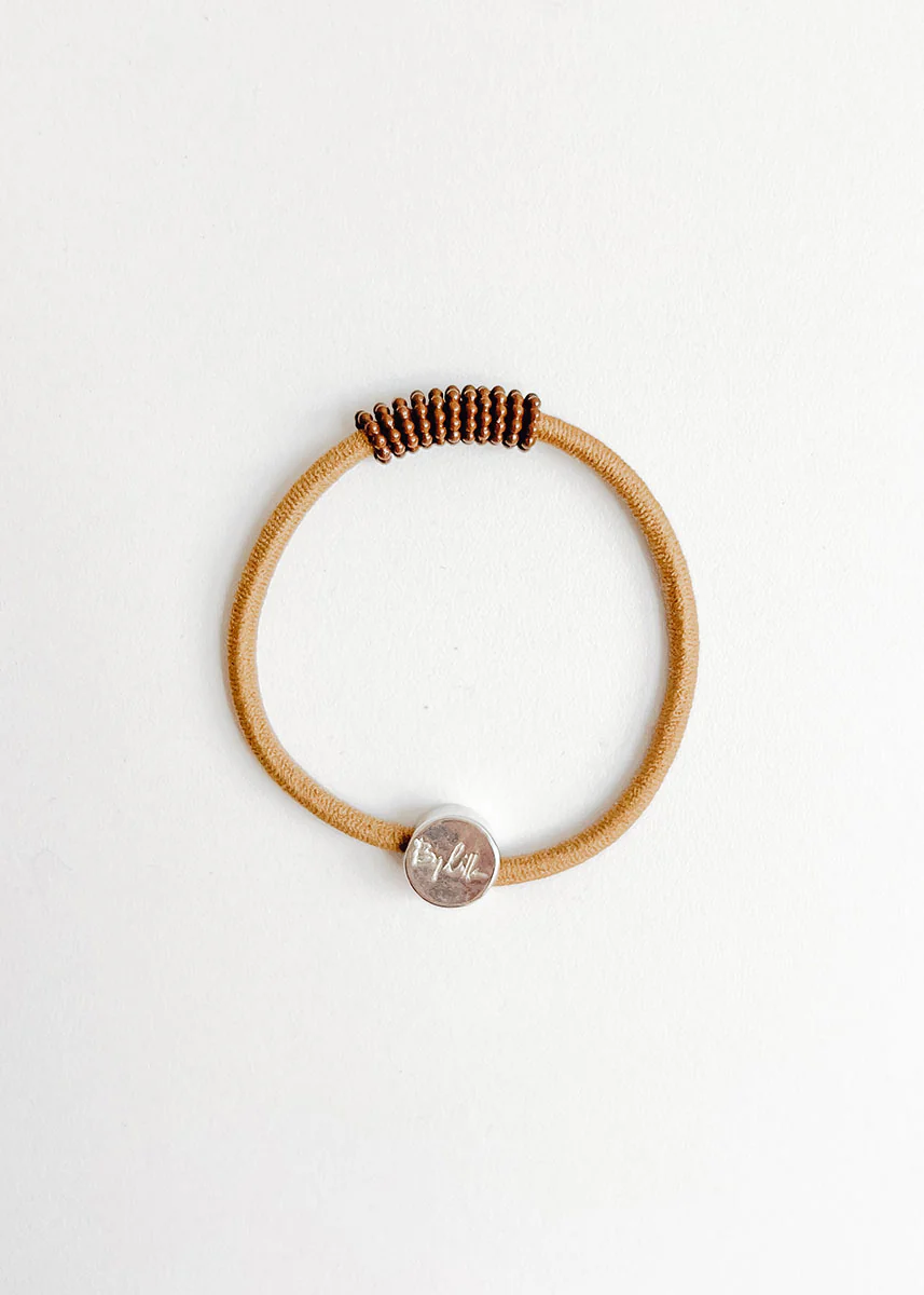 Single Enamel Hair Tie Bracelet - Shaker Sand Dollar - Image 4