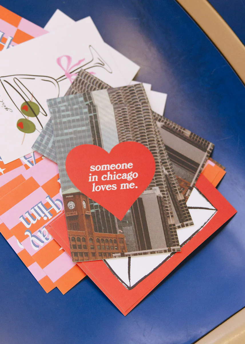 Someone In Chicago Heart Postcard - Image 2