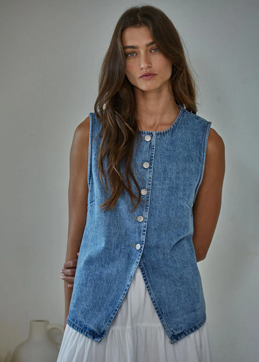 Stella Denim Vest - Medium - Image 4