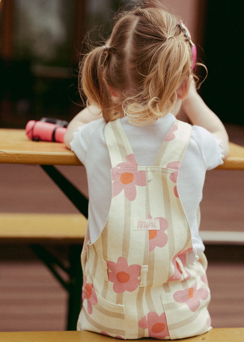 Striped Floral Overalls - Image 3