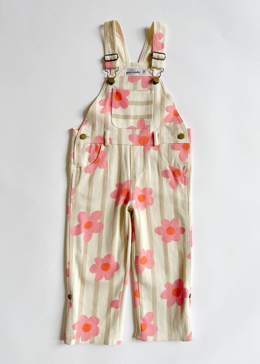 Striped Floral Overalls - Image 5