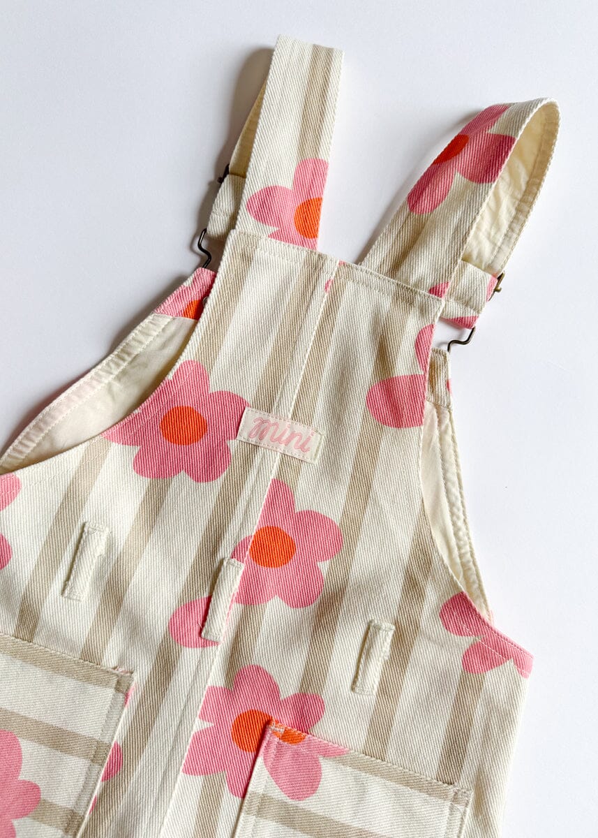 Striped Floral Overalls - Image 7