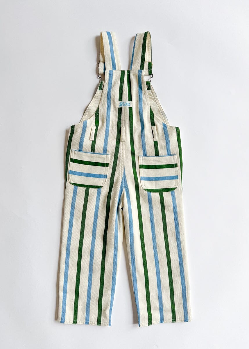 Striped Overalls - Blue & Green - Image 6