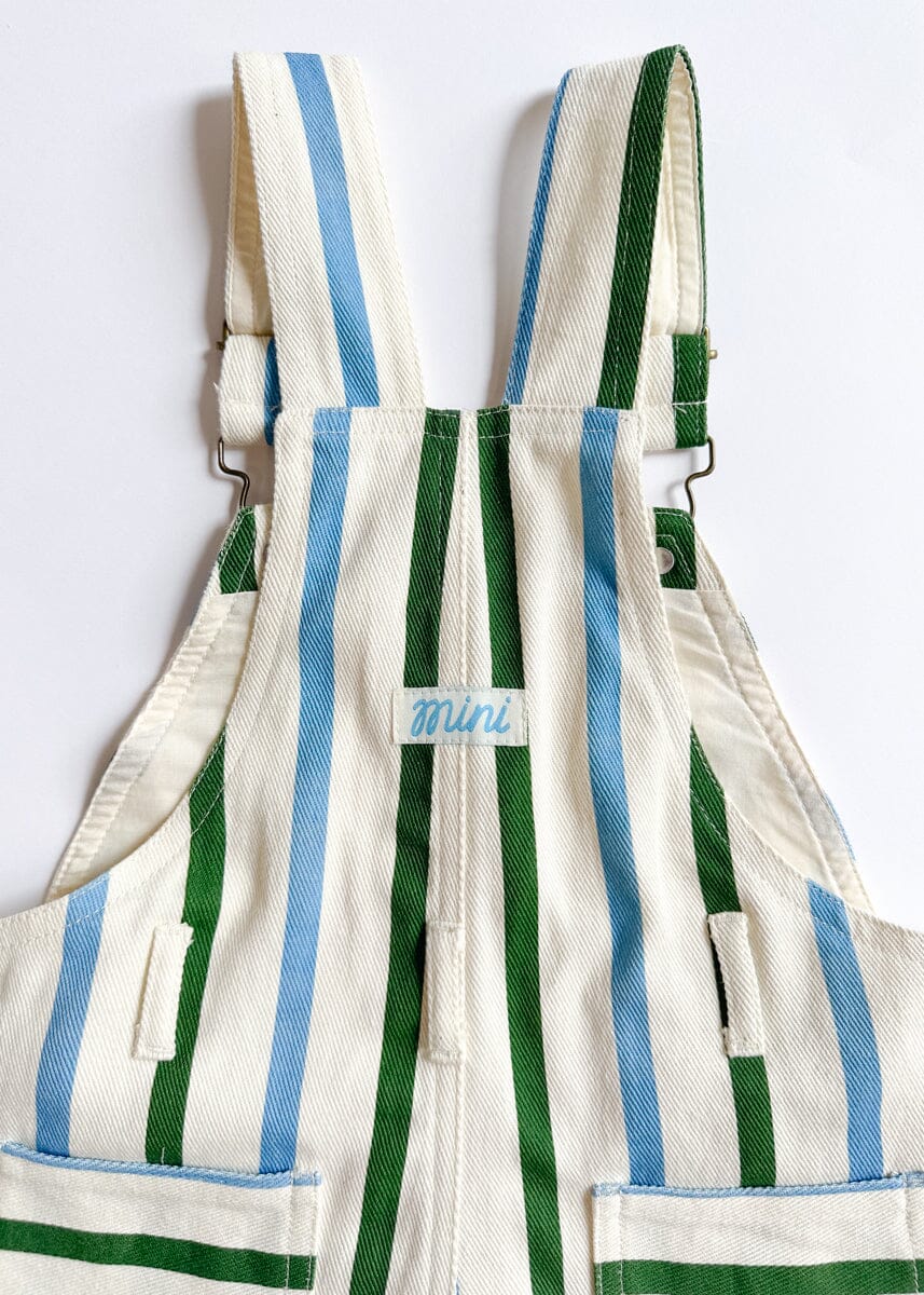 Striped Overalls - Blue & Green - Image 7