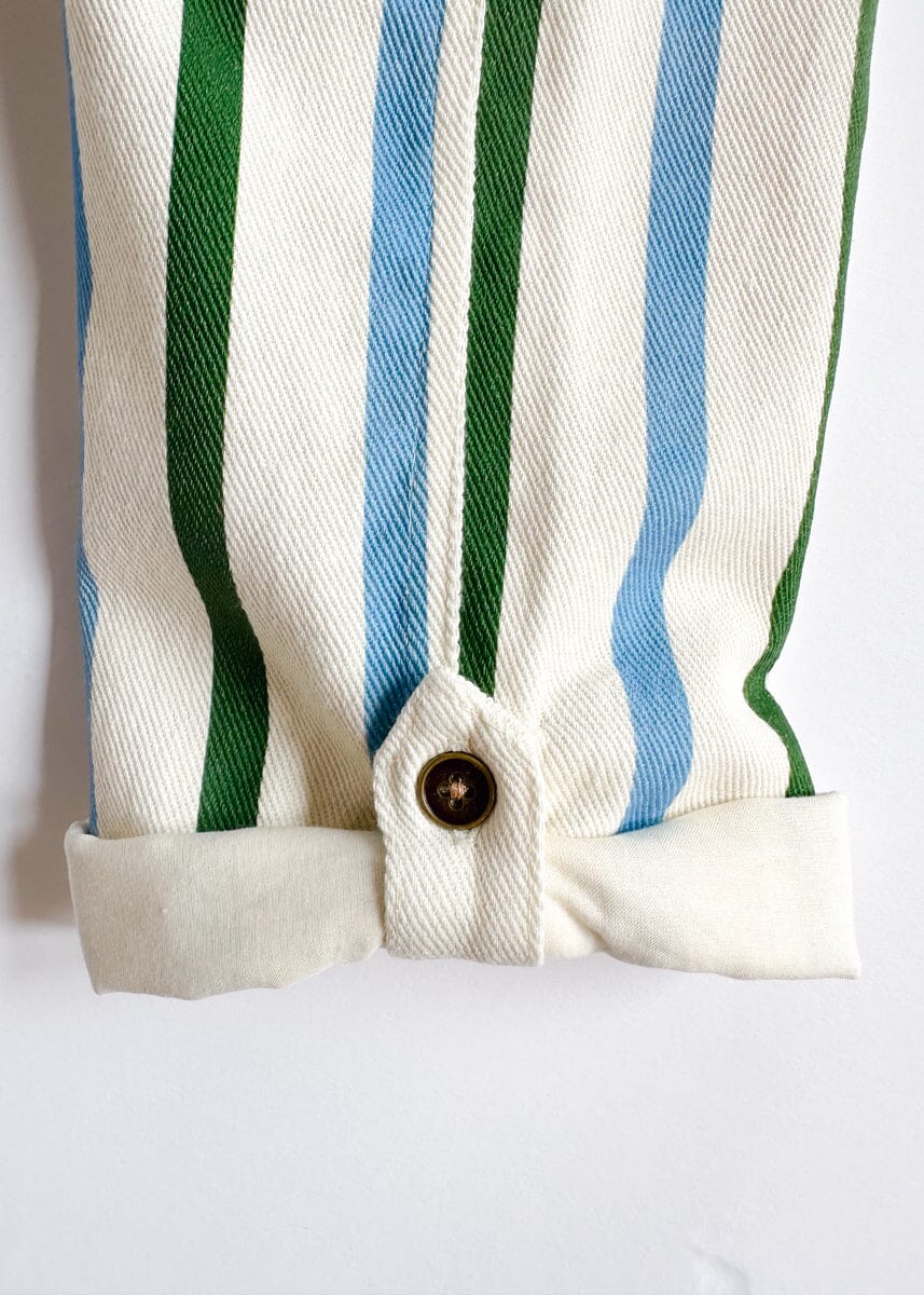 Striped Overalls - Blue & Green - Image 8