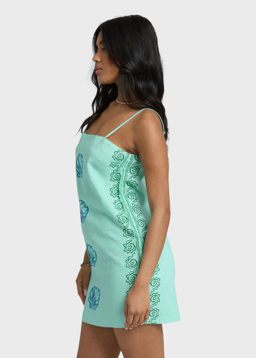 Sun Rays Mini Dress - Pool Blue - Image 3