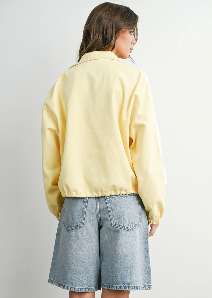 Tate Striped Jacket - Butter/White - Image 4