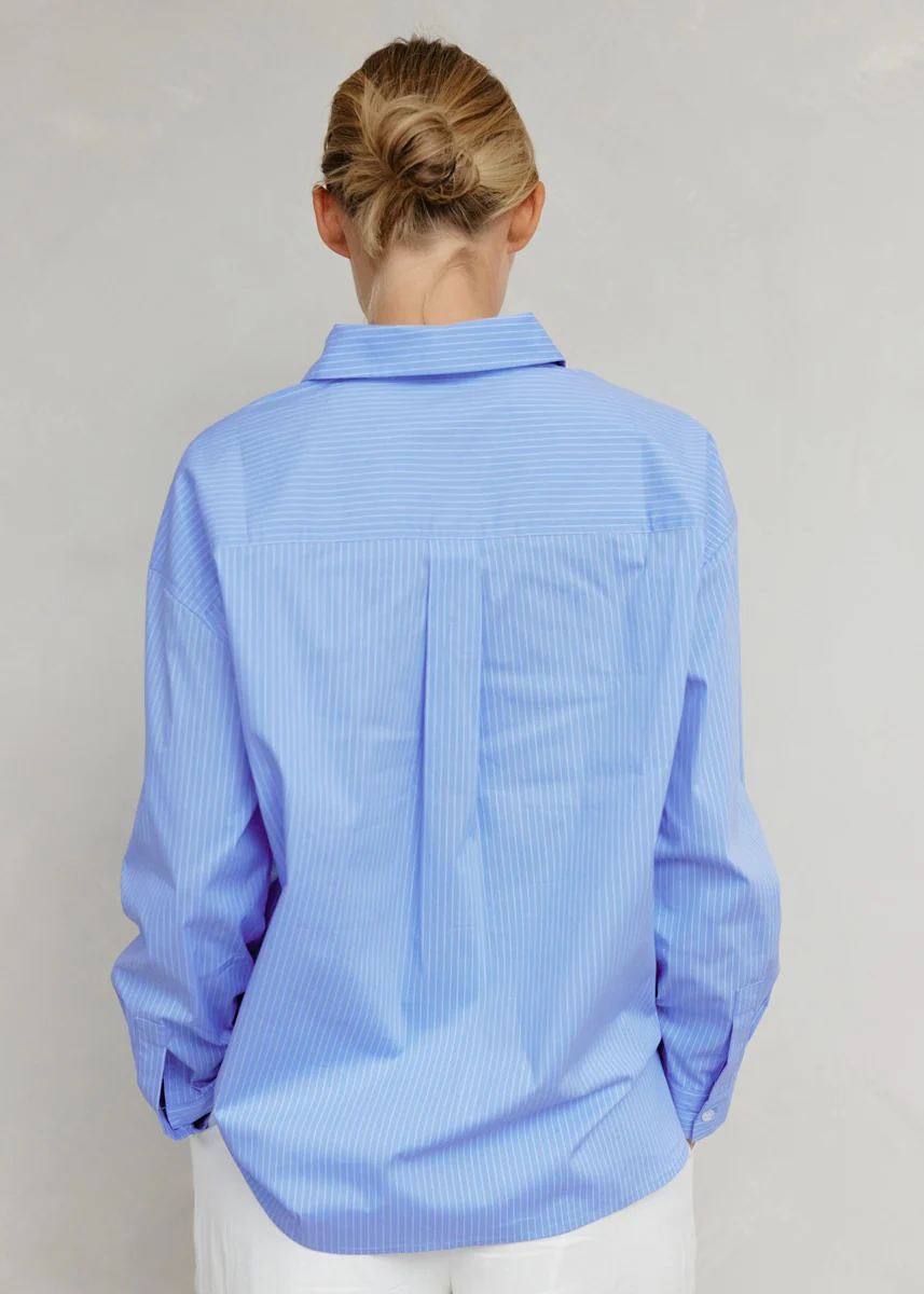 The Annalise Top - Blue White - Image 2