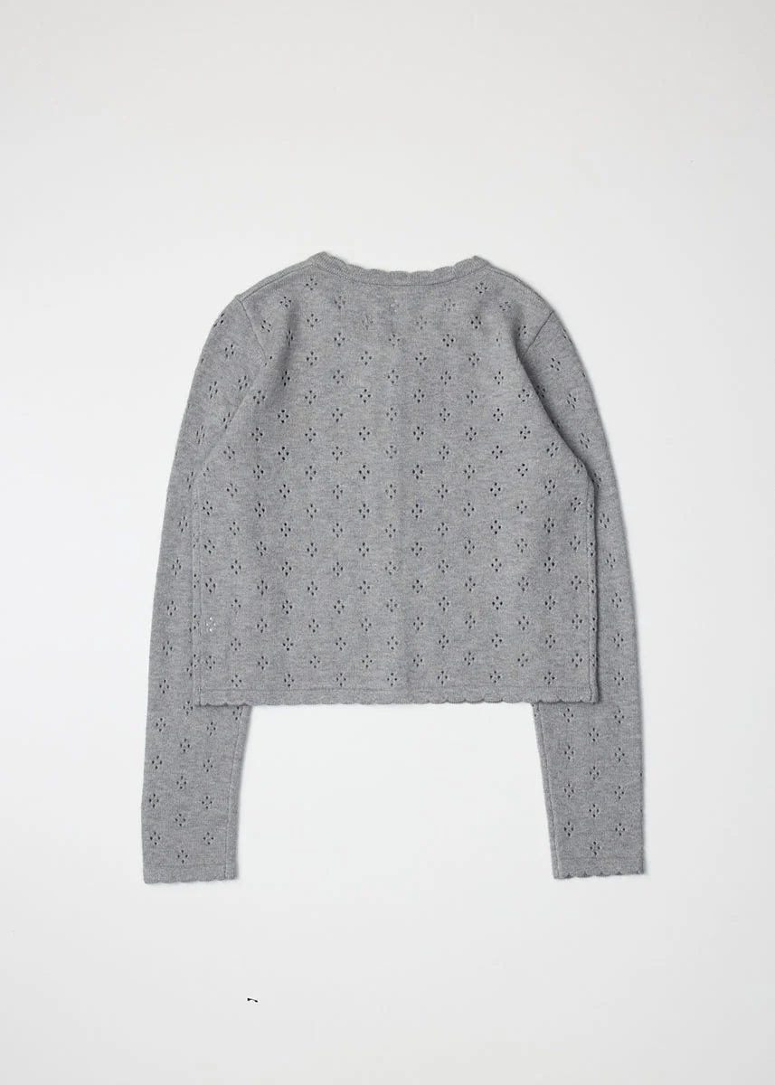The Carmela Cardigan - Heather Grey - Image 2