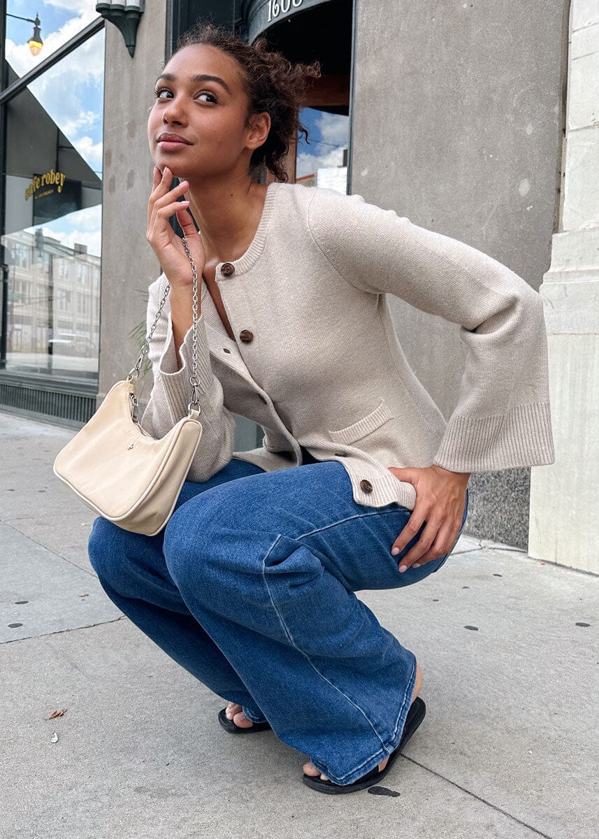 The Tyler Cardigan - Beige - Image 4