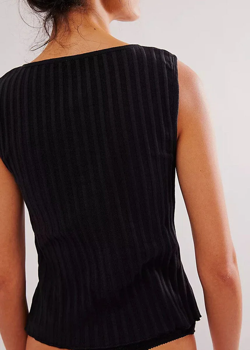 Tilly Vest - Black - Image 2