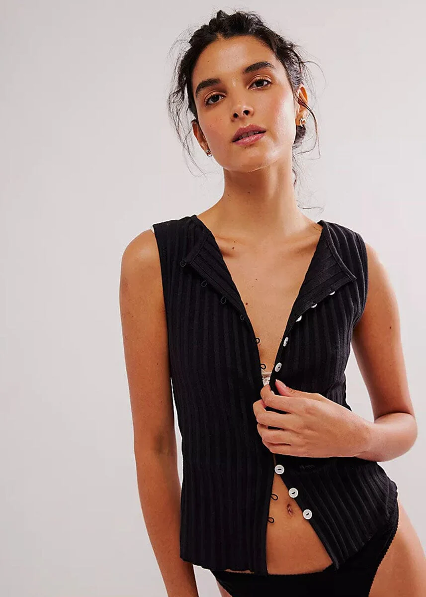 Tilly Vest - Black - Image 4