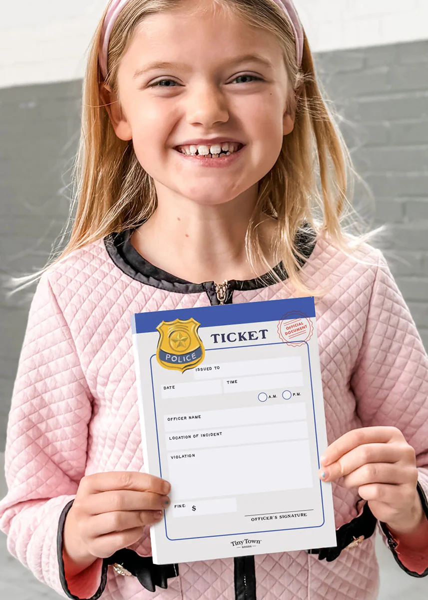 Tiny Town Play Notepad - Police Ticket - Image 2