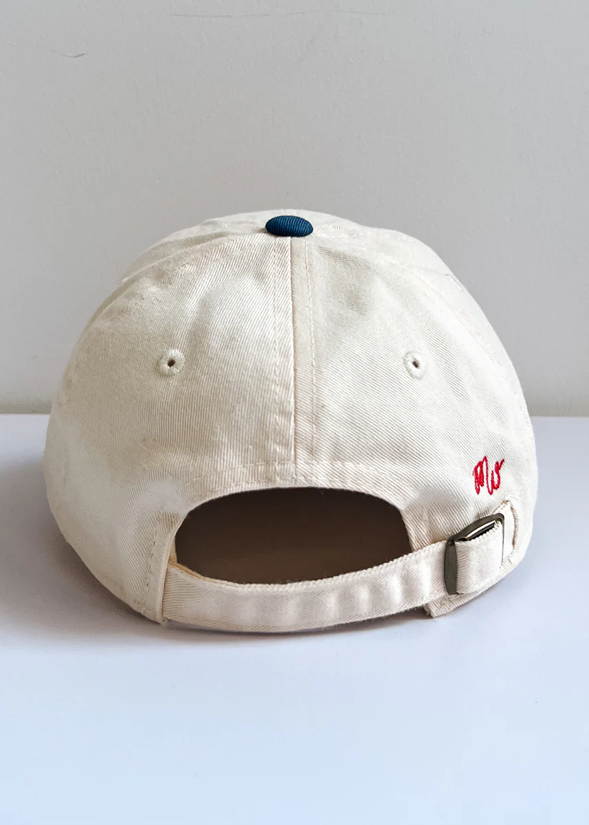 Toddler Chi Heart Icon Hat - Ivory & Breaker Blue - Image 6