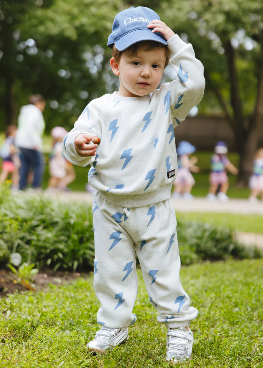 Toddler Chicago. Dad Hat - Dark Denim - Image 5