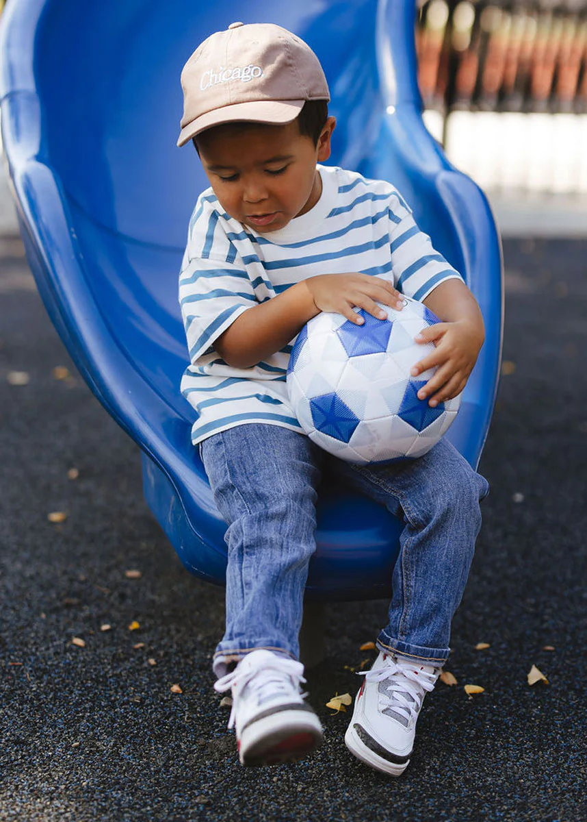 Toddler Chicago. Dad Hat - Espresso & Blue - Image 5