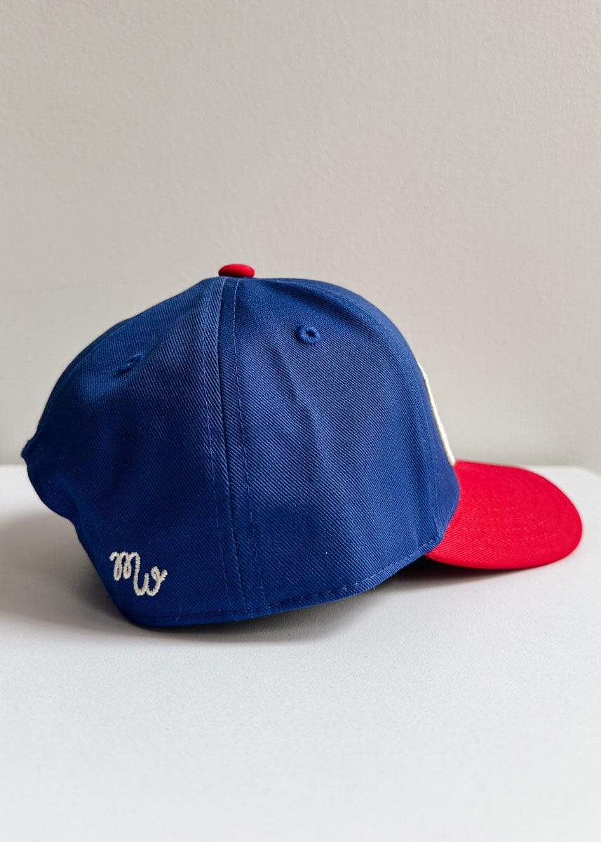 Toddler Chicago Puff Baseball Cap - Blue & Red - Image 3
