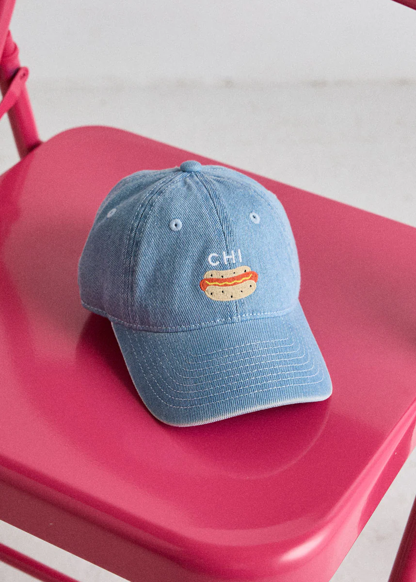 Toddler Tiny Chi Hot Dog Icon Hat - Denim - Image 7