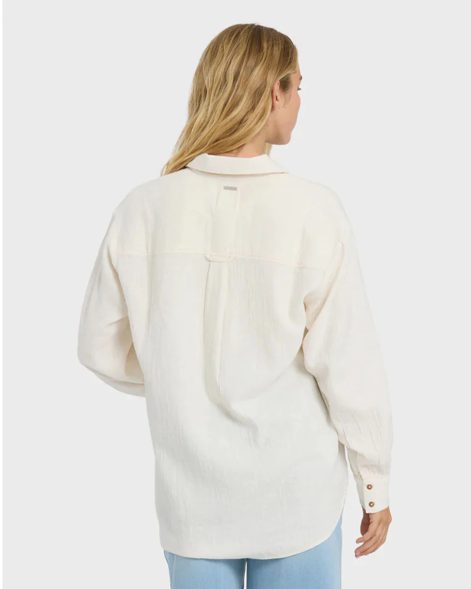 Wanderer Solid Long Sleeve Top - Salt Crystal - Image 3