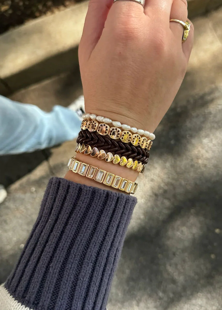 Waving Wheat Bracelet - Chocolate Brown - Image 2