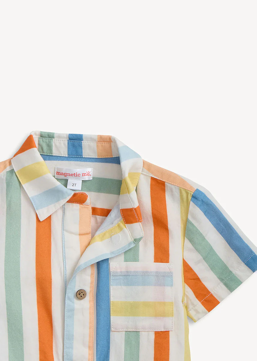 Woven Top & Short Set - Multi Stripe - Image 3