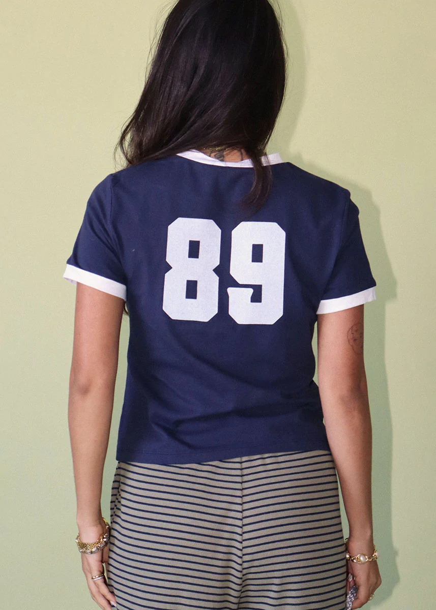 Yacht Club Graphic Ringer Tee - Navy - Image 3