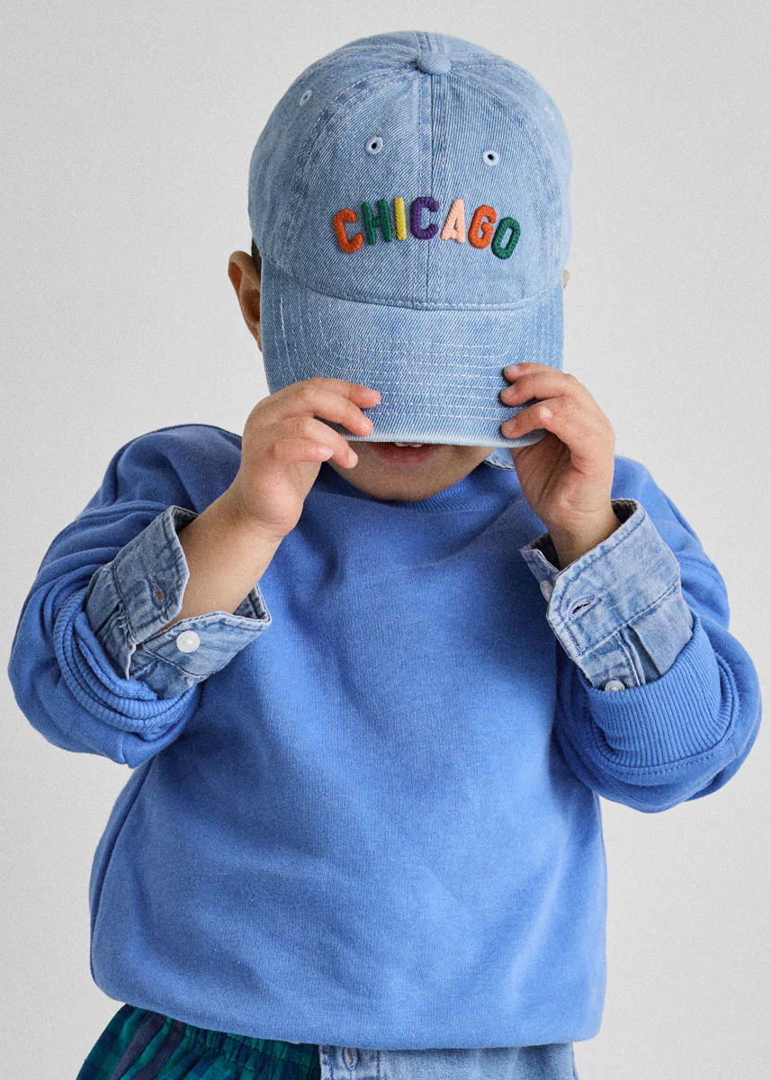 Youth Sweet Home Chicago Baseball Hat - Denim - Image 3