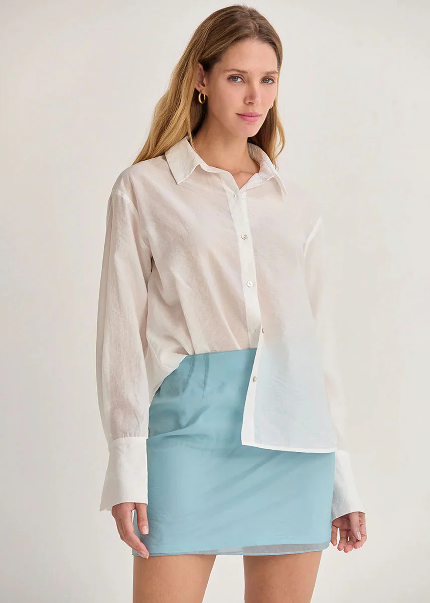Zeah Organza Mini Skirt - Light Blue - Image 2