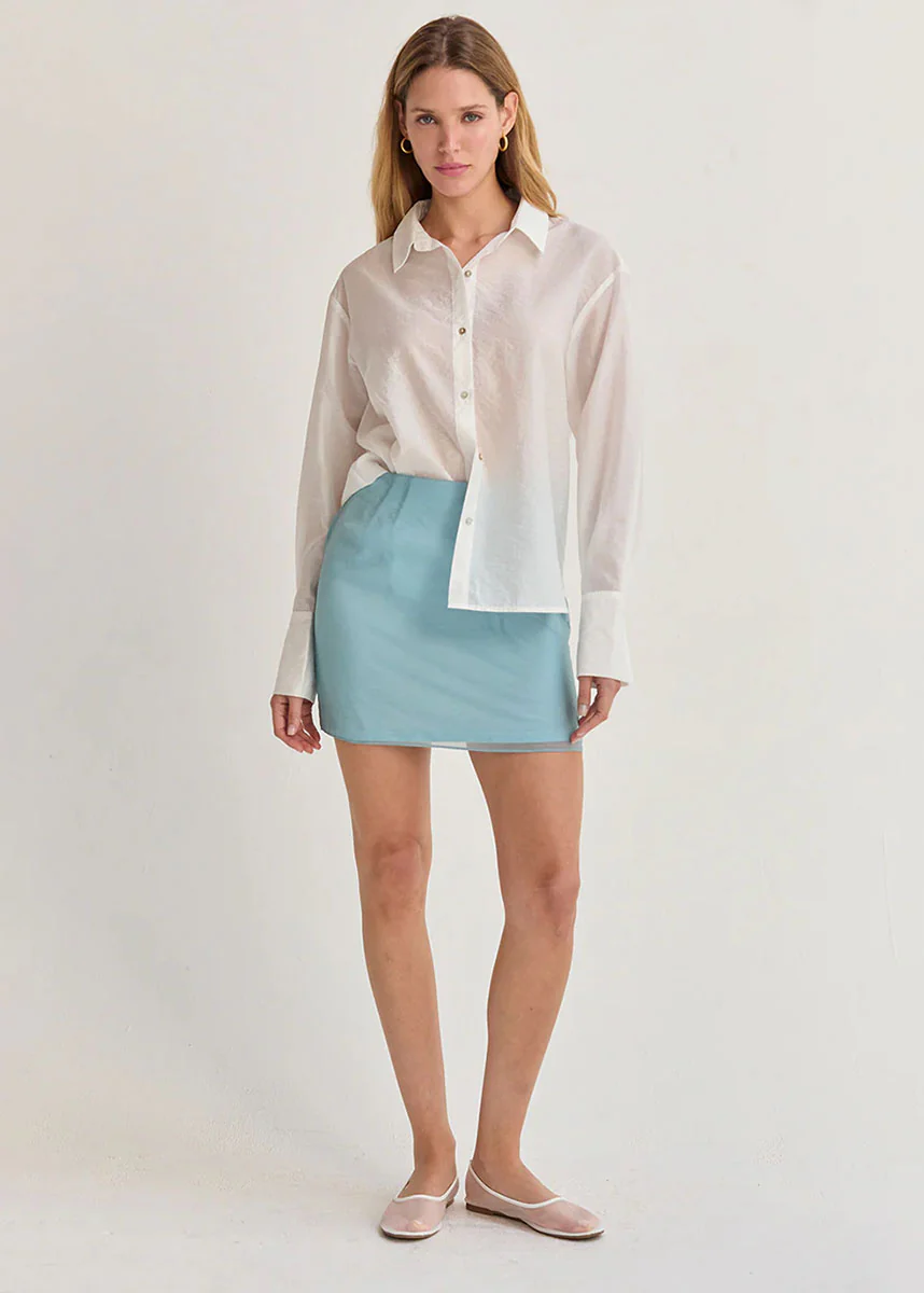 Zeah Organza Mini Skirt - Light Blue - Image 4